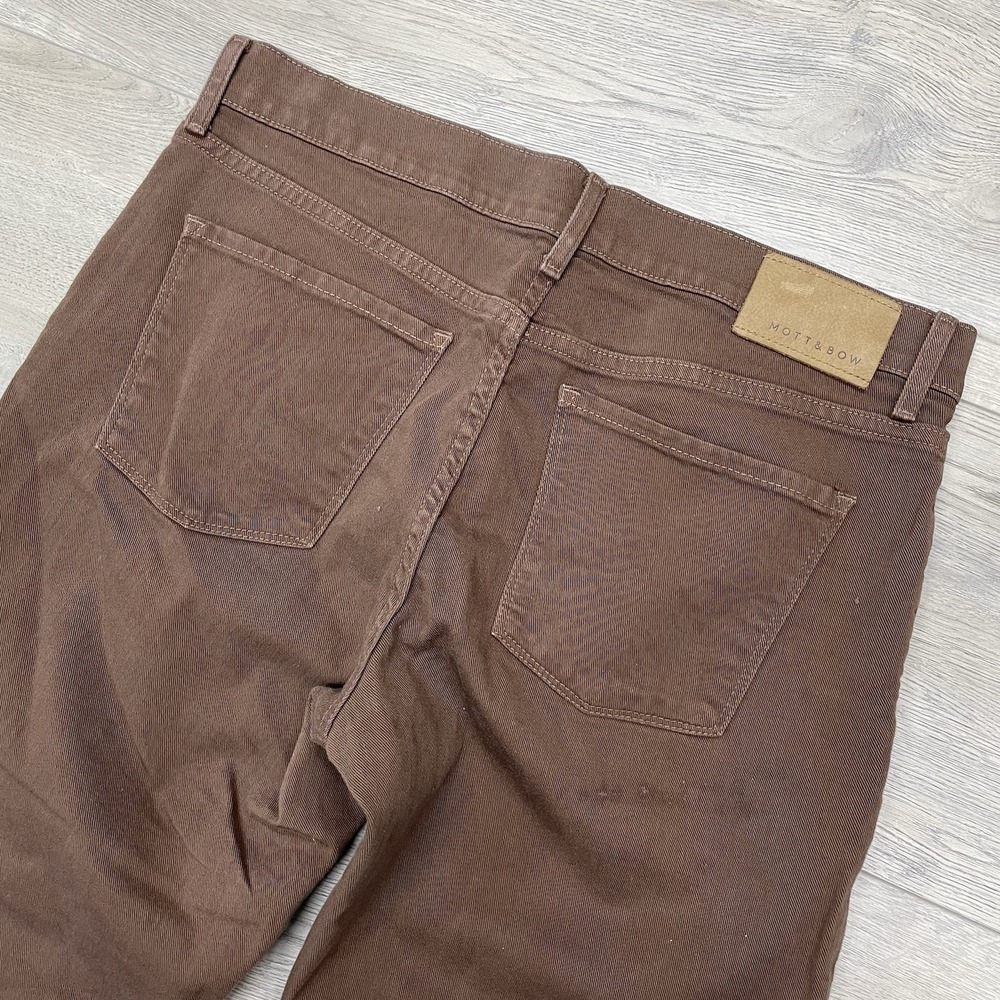 Mott & Bow Brown Straight Fit Men's Jean Pants Sz 33x32 Casual